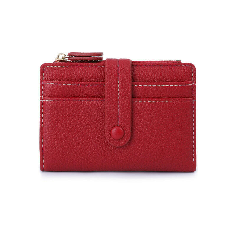 Women Short Wallets PU Leather Plaid Female Purses Solid Card Holder Wallet Fashion Woman Small Wallet With Coin Purse Kashur Mart .