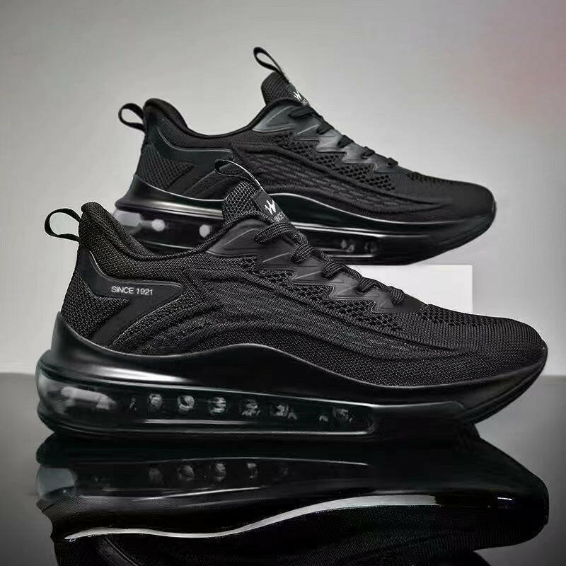 Mesh Slip On Air Cushion Shoes Men's Sport Sneakers Height Increasing Fashion Casual Shoes.