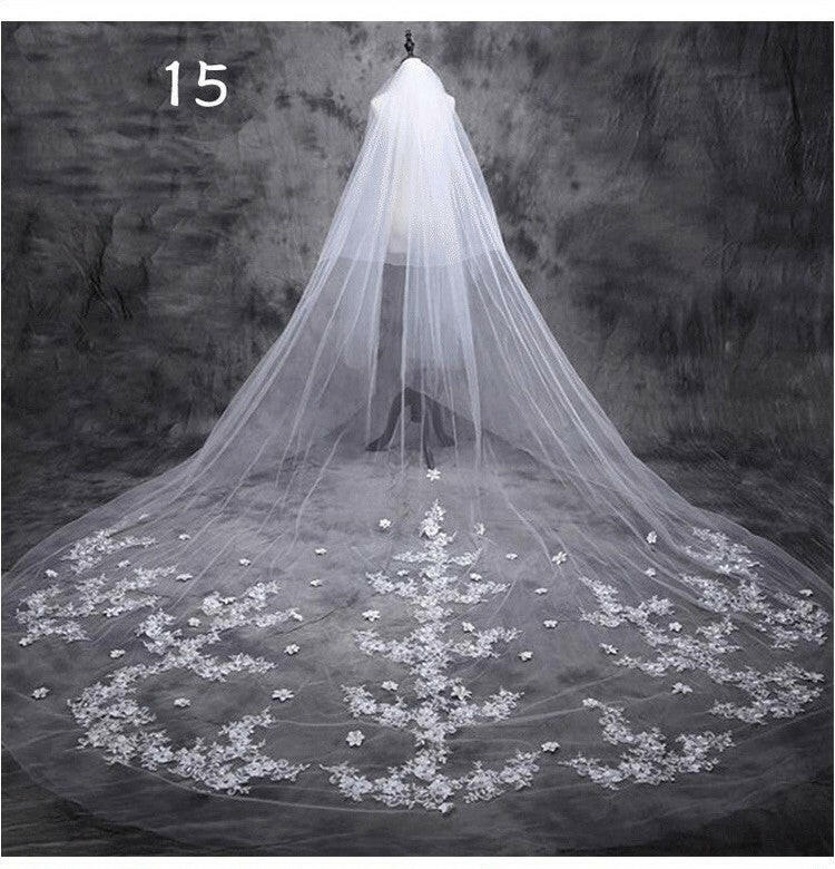 Bridal Wedding Dress Long Tail Luxury Super Fairy Wedding Veil.