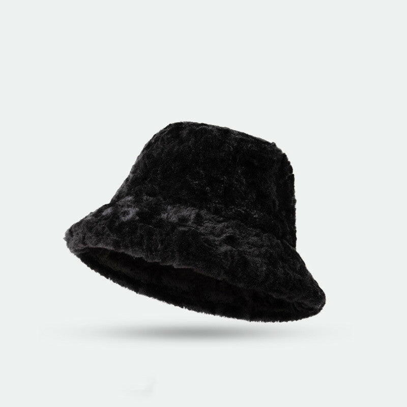Lambswool Fisherman Hat Winter Warm Fashionable Solid Color Hats For Women.