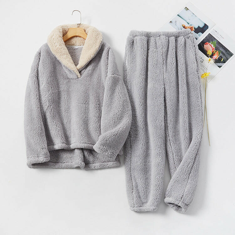 Flannel Pajamas Pajamas Set Thickening Couples Home Service.