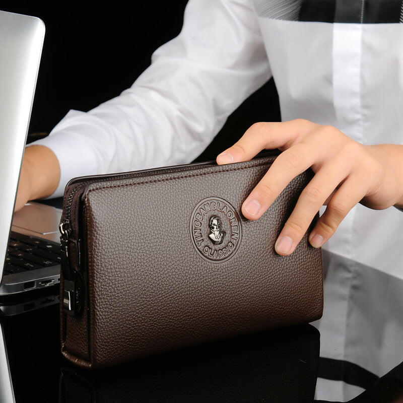 Men's Business Casual Clutch New Soft Leather Clutch Kashur Mart .