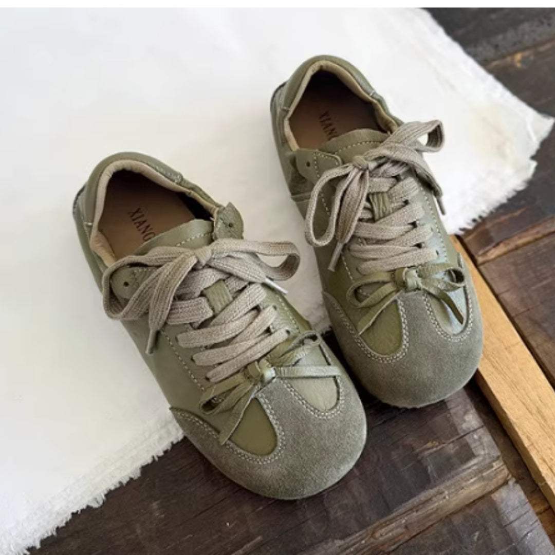 Women's Shoes Forest Style Literary College Style Genuine Leather Shit Feeling.