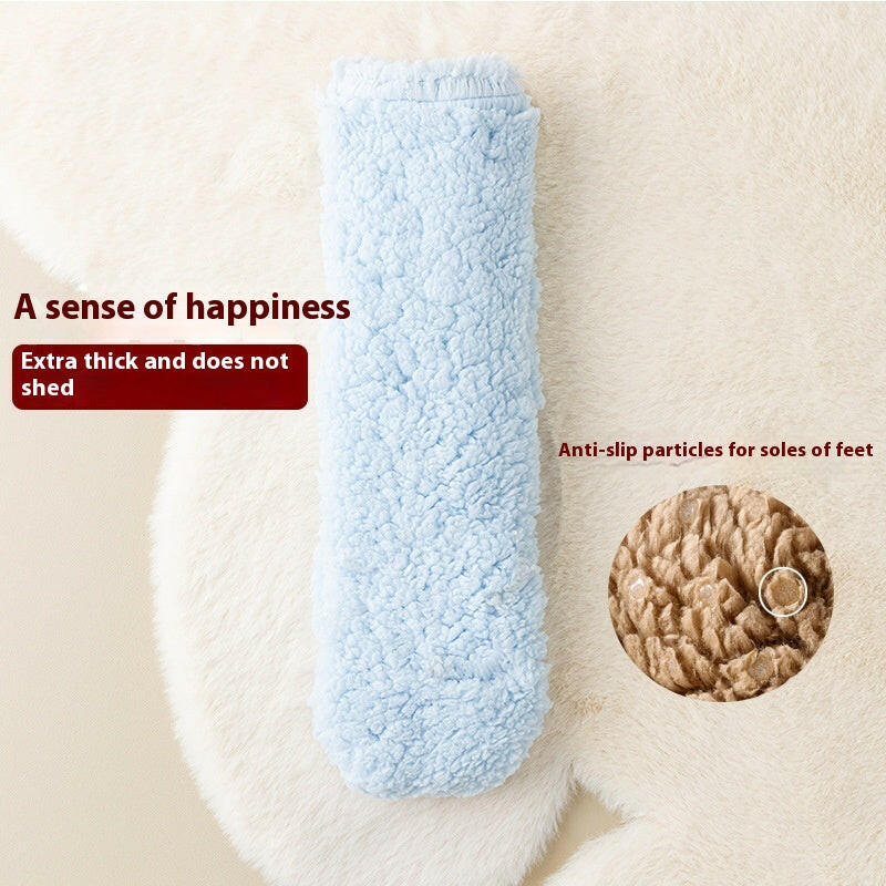 Winter Floor Socks Velvet Thicken Warm Coral Velvet Cute Socks Japanese-style Home Footwear Non-slip Socks New Year Gifts Winter Gadgets.