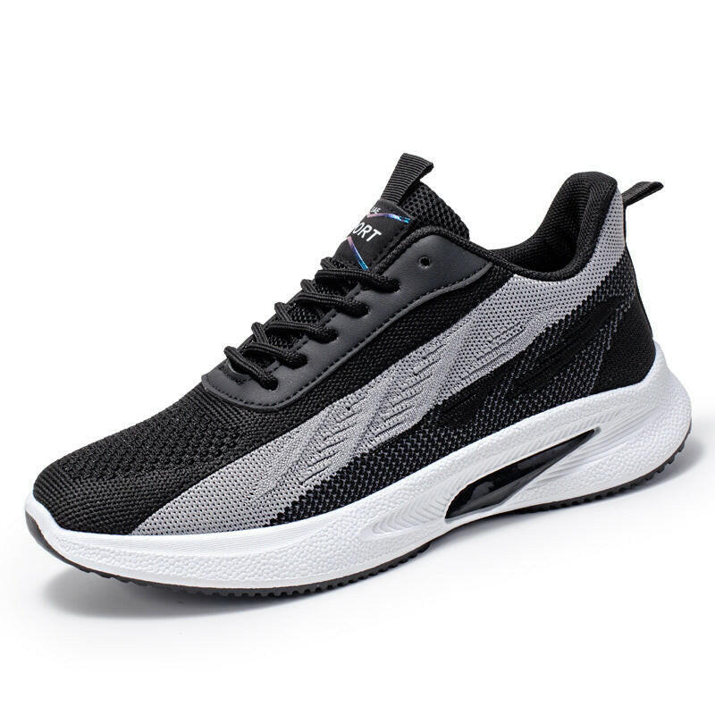 Color-blocked Mesh Sneakers Men Breathable Comfortable Casual Fashion Lace Up Wear-resistant Walking Running Sports Shoes Kashur Mart .