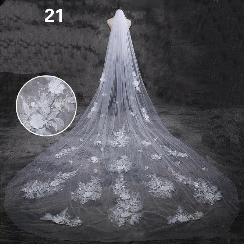 Bride Wedding Master Wedding Veil Long Long Tail.