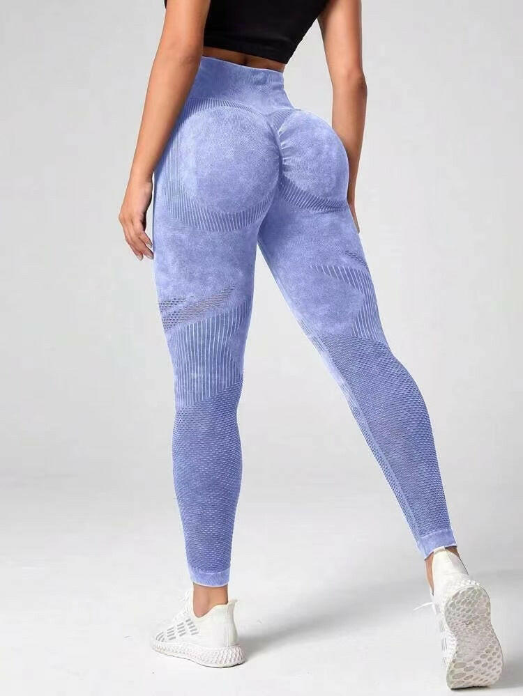 Hollow Design Seamless Leggings High Waist Hip Lifting Running Sports Fitness Yoga Pants Fashion Womens Clothing.