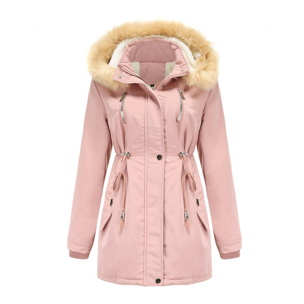 Thick Lamb Velvet Loose Ladies Cotton Jacket With Detachable Hood And Fleece Jacket Kashur Mart .