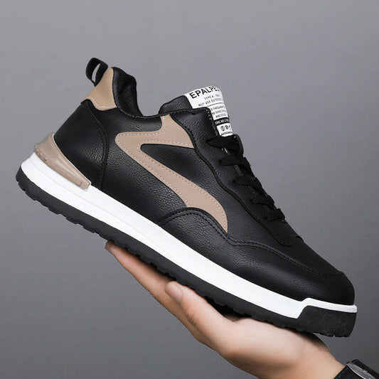 Trendy Lace-up Sneakers Casual Shoes Men's Fashion Versatile Round-toe Flat-soled Outdoor Casual Walking Running Shoes Students.