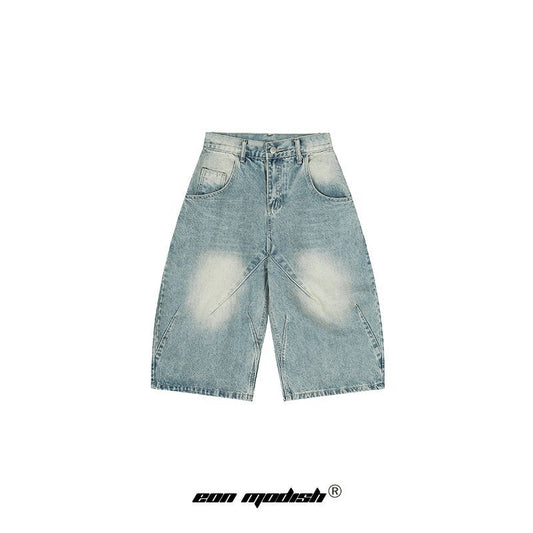 Street Style High-Street Personalized Denim Shorts