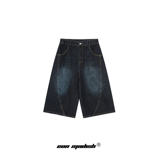 Street Style High-Street Personalized Denim Shorts