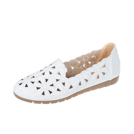 Soft Bottom Casual Hollow Breathable Flat Lazybones' Shoes.