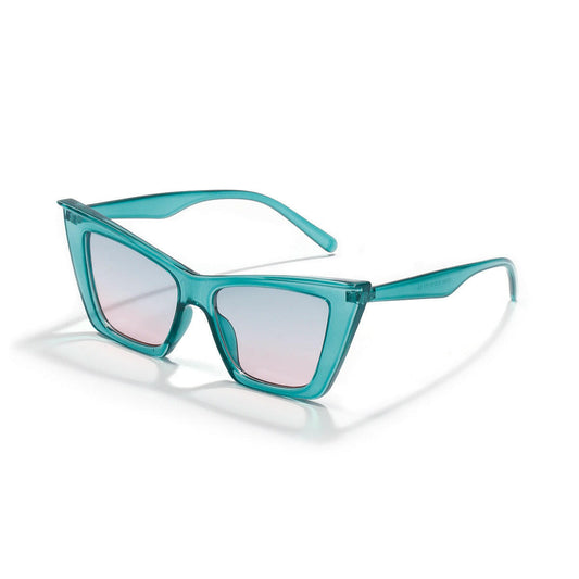 Triangle cat's eye glasses.
