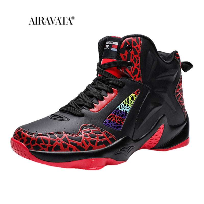 Sneakers Fashion Leather Basketball Shoes Men Comfortable Casual Sports Trainers Non-slip Wear-resisitant