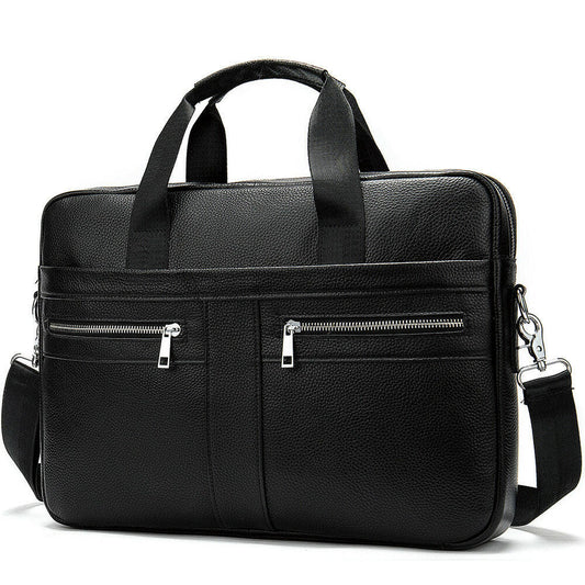 Business Leather Briefcase Men's Foreign Trade First Layer.