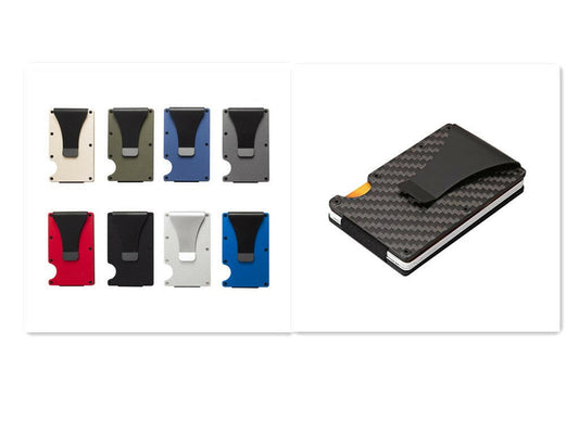 Carbon Fiber Wallet Aluminum Alloy Bank Card Holder.