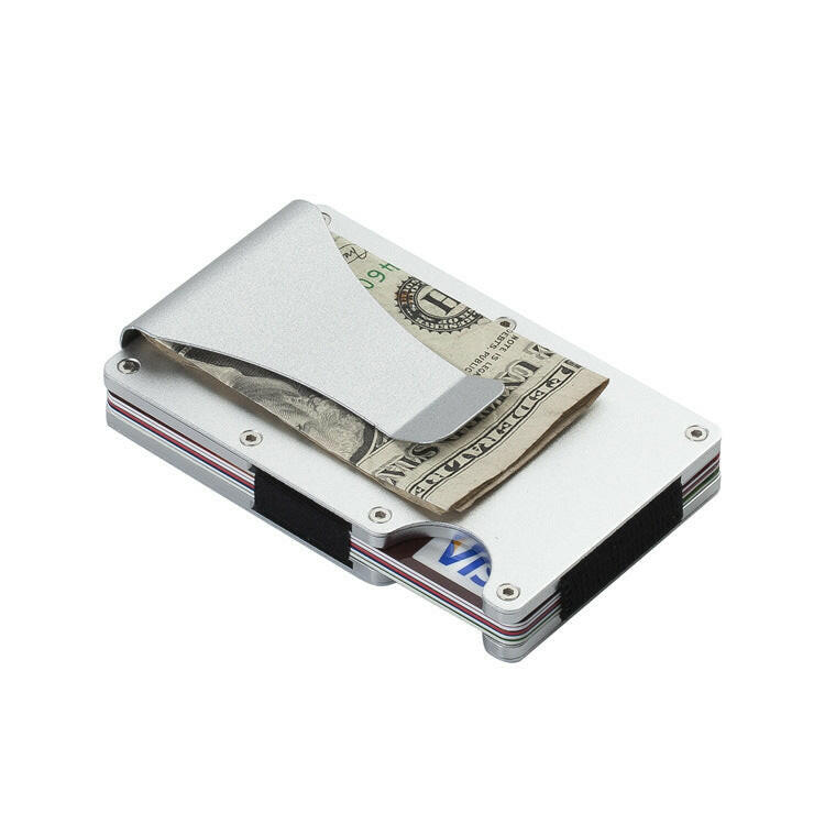 Carbon Fiber Wallet Aluminum Alloy Bank Card Holder.
