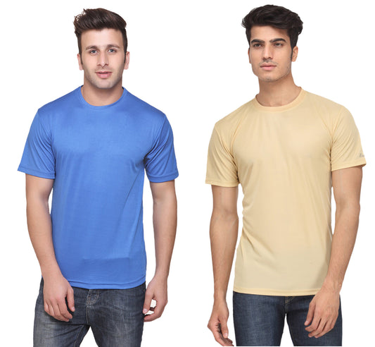 Ketex Round Neck Men's Polyester Blend Dri Fit T-Shirts (Pack of 2)