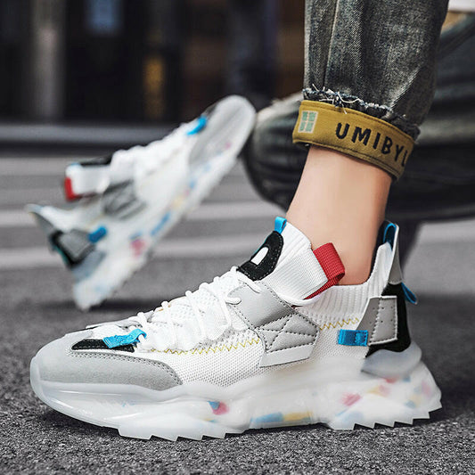 Thick Soled Old Leisure Breathable Shuttle Sneakers.