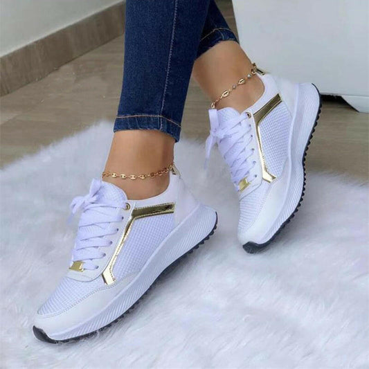 Women Sneakers Lace-up Sports Shoes.