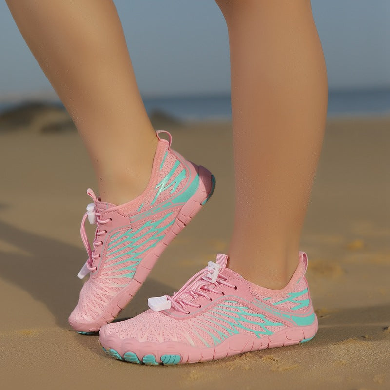 Outdoor children's quick-drying non-slip beach shoes, breathable wading shoes, soft-soled running shoes