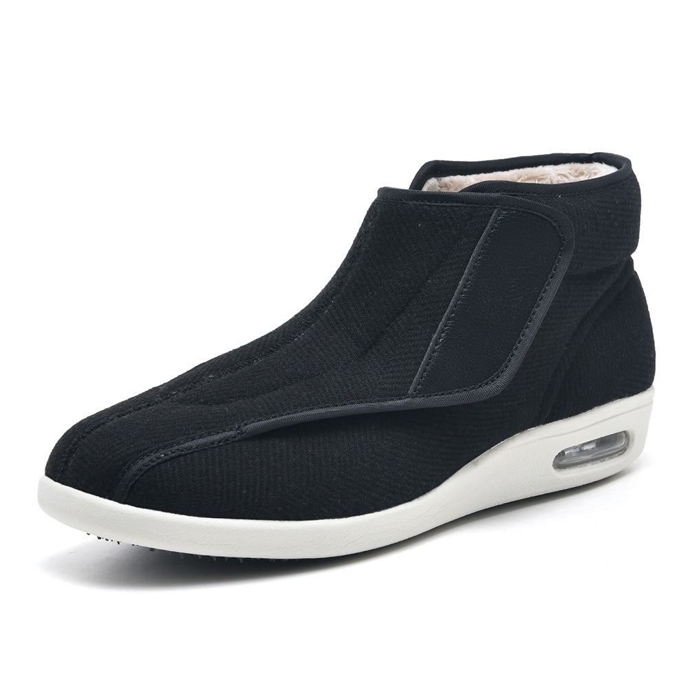 Winter shoes for the elderly with Velcro and large opening