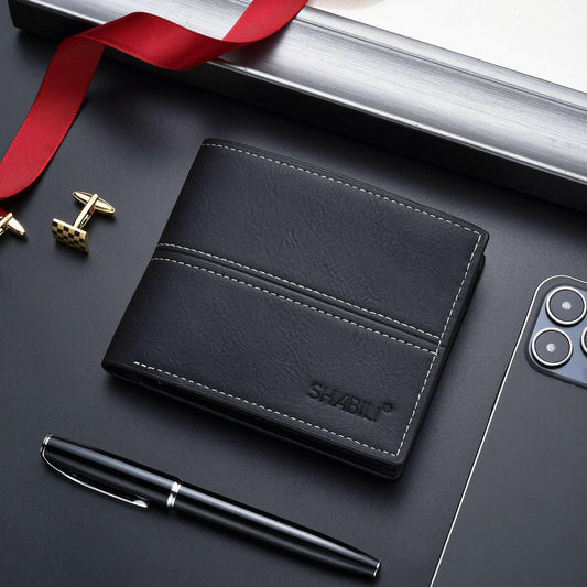 Men's Short Business Simple Fashion Soft Wallet.
