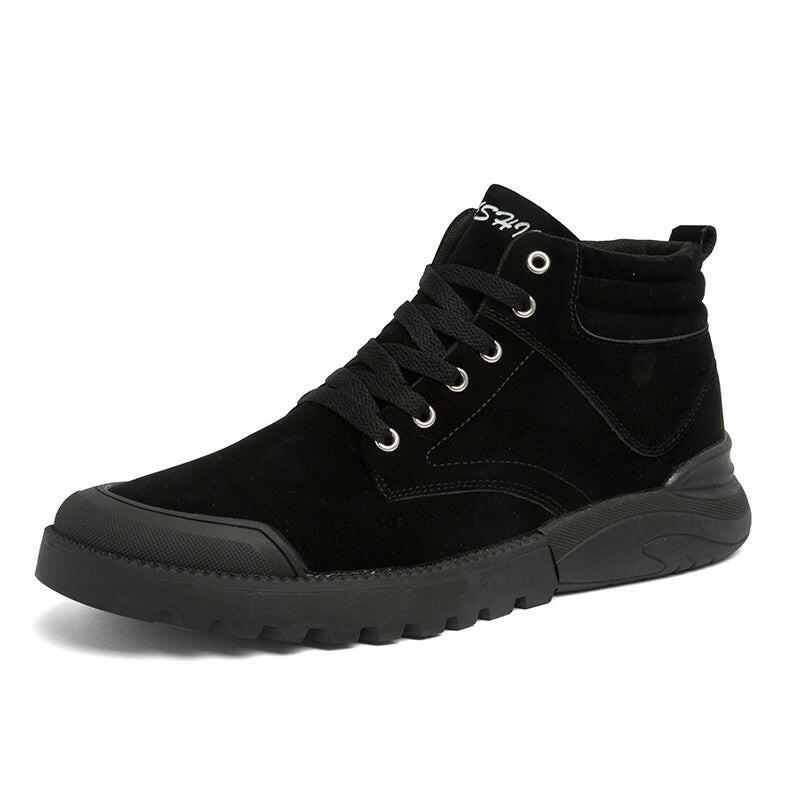 Ankle Boots Men Winter Warm Plush Shoes.