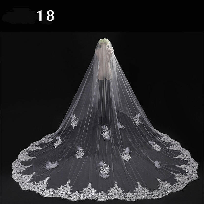 Bride Wedding Master Wedding Veil Long Long Tail.