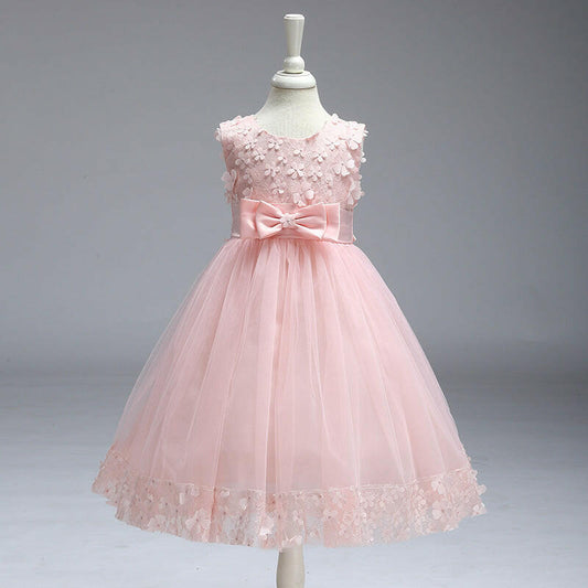 Summer Skirt Kids Girls Princess Tutu Flower Children Wedding Dress Wholesale Show Skirt.