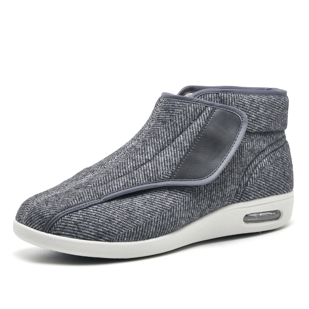 Winter shoes for the elderly with Velcro and large opening