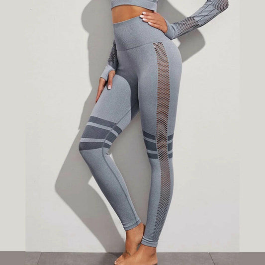 Hollow Mesh Breathable Yoga Pants.