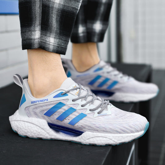 Sports Running Shoes Men's Shoes Summer Breathable Thin New Large Size Soft Bottom Men's Marathon Mesh Running Shoes