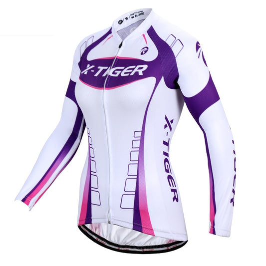 Spring and autumn women's long-sleeved cycling jersey suit.