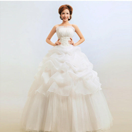 New Bustier Korean Princess Thin Wedding Dress.