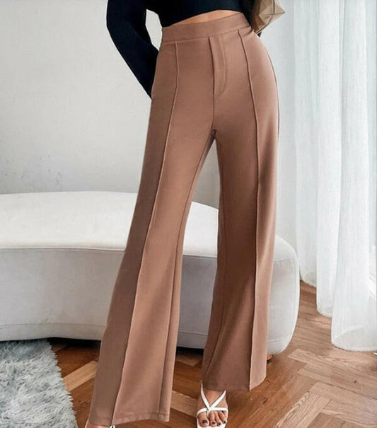 Loose Straight Pants Women High Waist Casual Trousers.