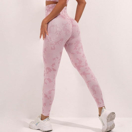 Fashion Camouflage Print Yoga Pants High Waist Seamless Leggings Stretch Butt Lift Running Sports Fitness Pant For Womens Clothing.