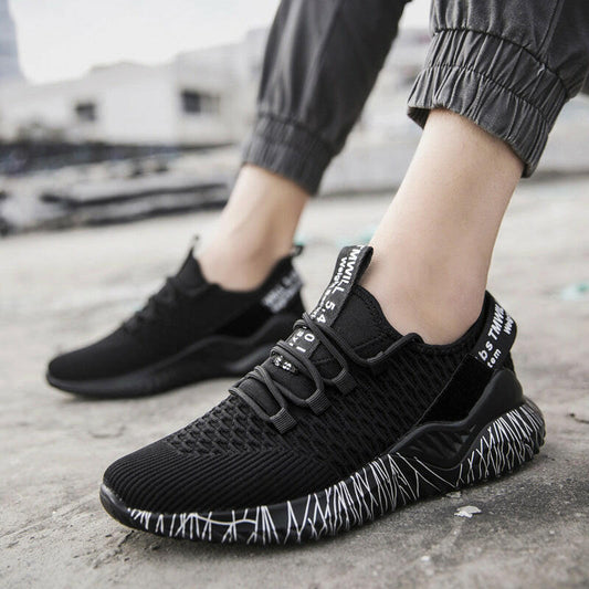 High top sports shoes.