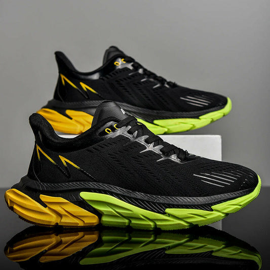 Flying Woven Mesh Breathable Sneakers Men Low Top.