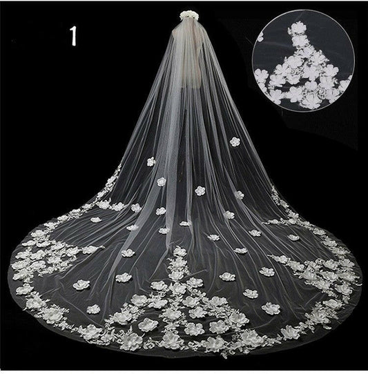 Bridal Wedding Dress Long Tail Luxury Super Fairy Wedding Veil.