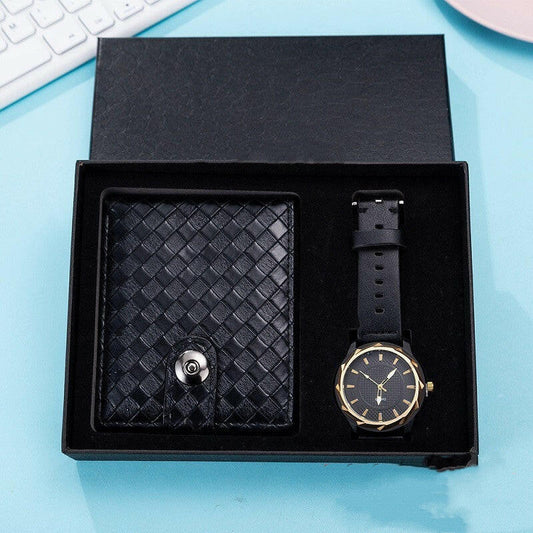 Luxury Business Watch Leather Bag Wallet Gift Set Men.