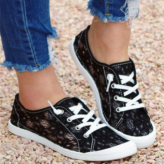 Lace Flats Shoes Summer Fashion Casual Shoes Women.
