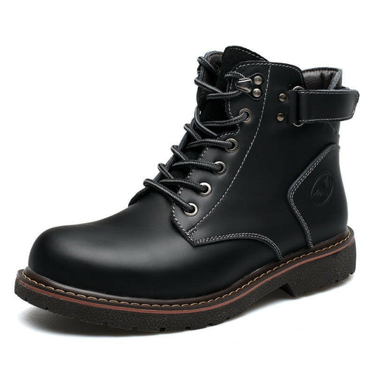 British Men Fleece-lined Martin Boots Casual Mid-top.