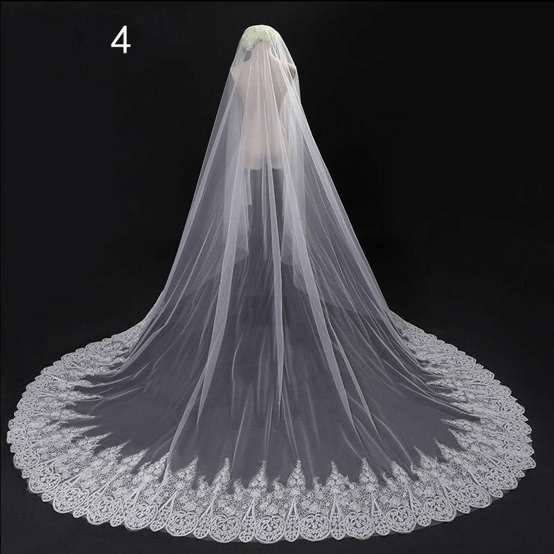 Bride Wedding Master Wedding Veil Long Long Tail.