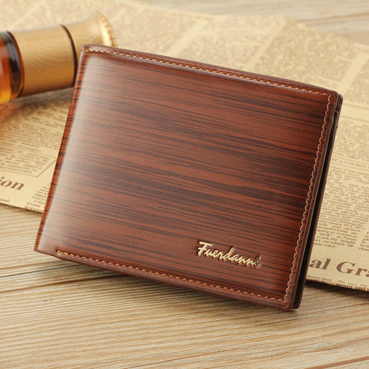 Men's Wallet Short Wallet Glossy Wallet.