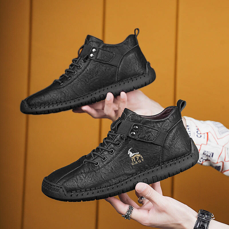 Fashion Men Sneakers Velcro Flats Shoes High Quality.