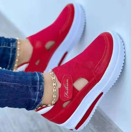 Women's Sneakers Summer New Ladies Casual Low Wedge Breathable Non-Slip Comfort Feamle Sport Shoes Mesh Shoes Fashion Style.