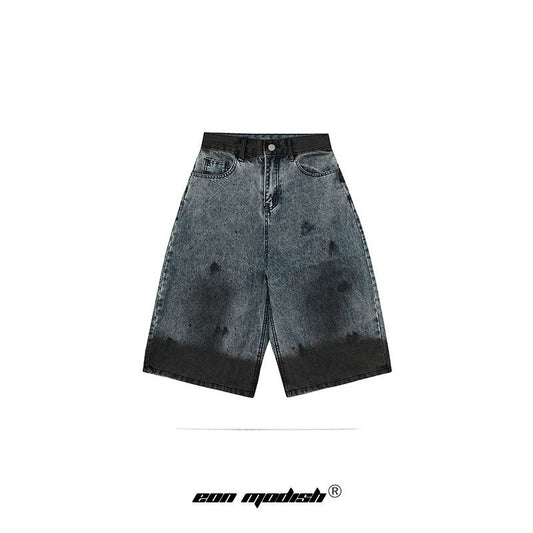 Street Style High-Street Personalized Denim Shorts