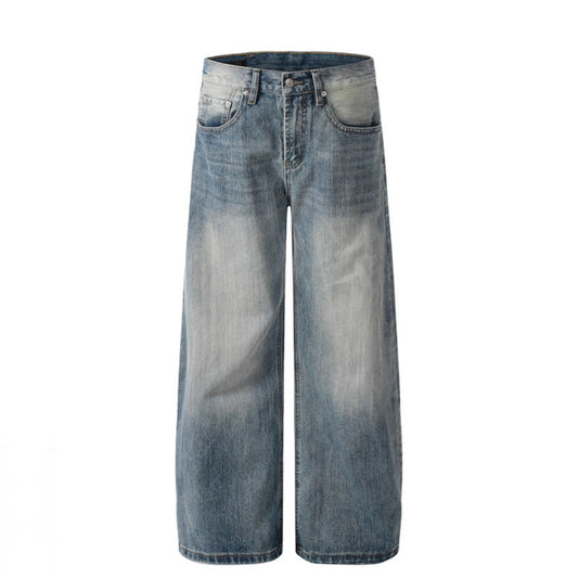 Washed bamboo bent jeans