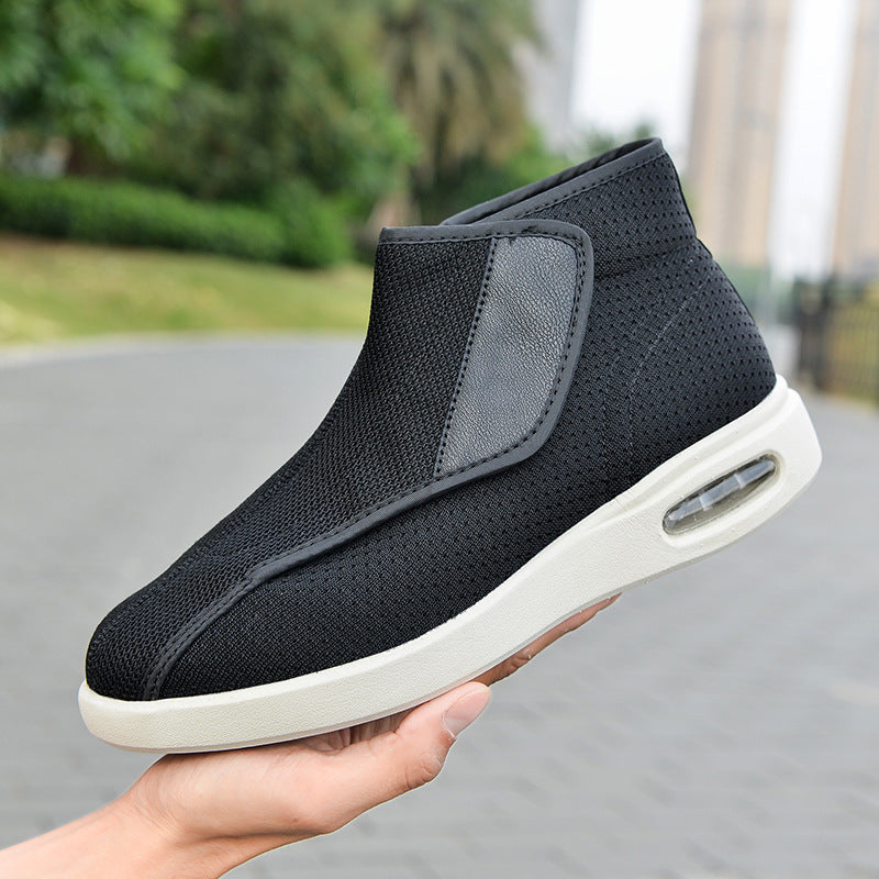 Winter shoes for the elderly with Velcro and large opening